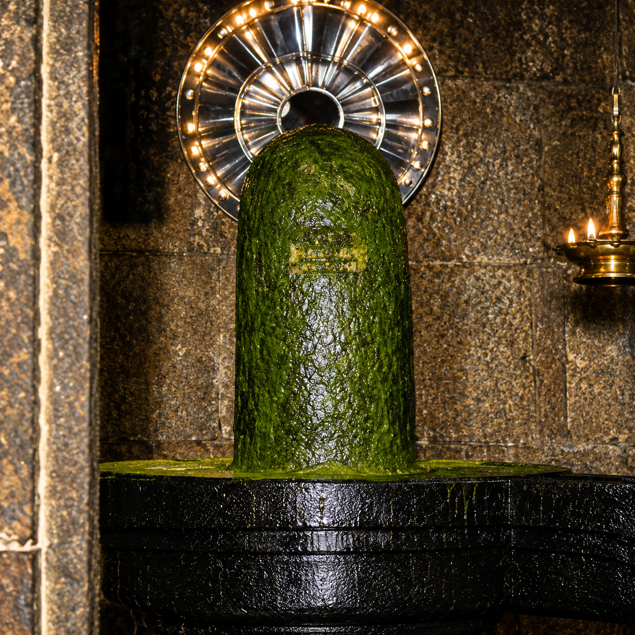 Sacred Shiva lingam abhishekam