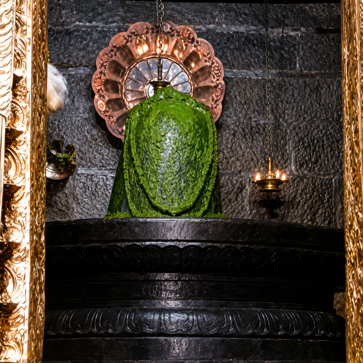 Sacred Shiva lingam abhishekam