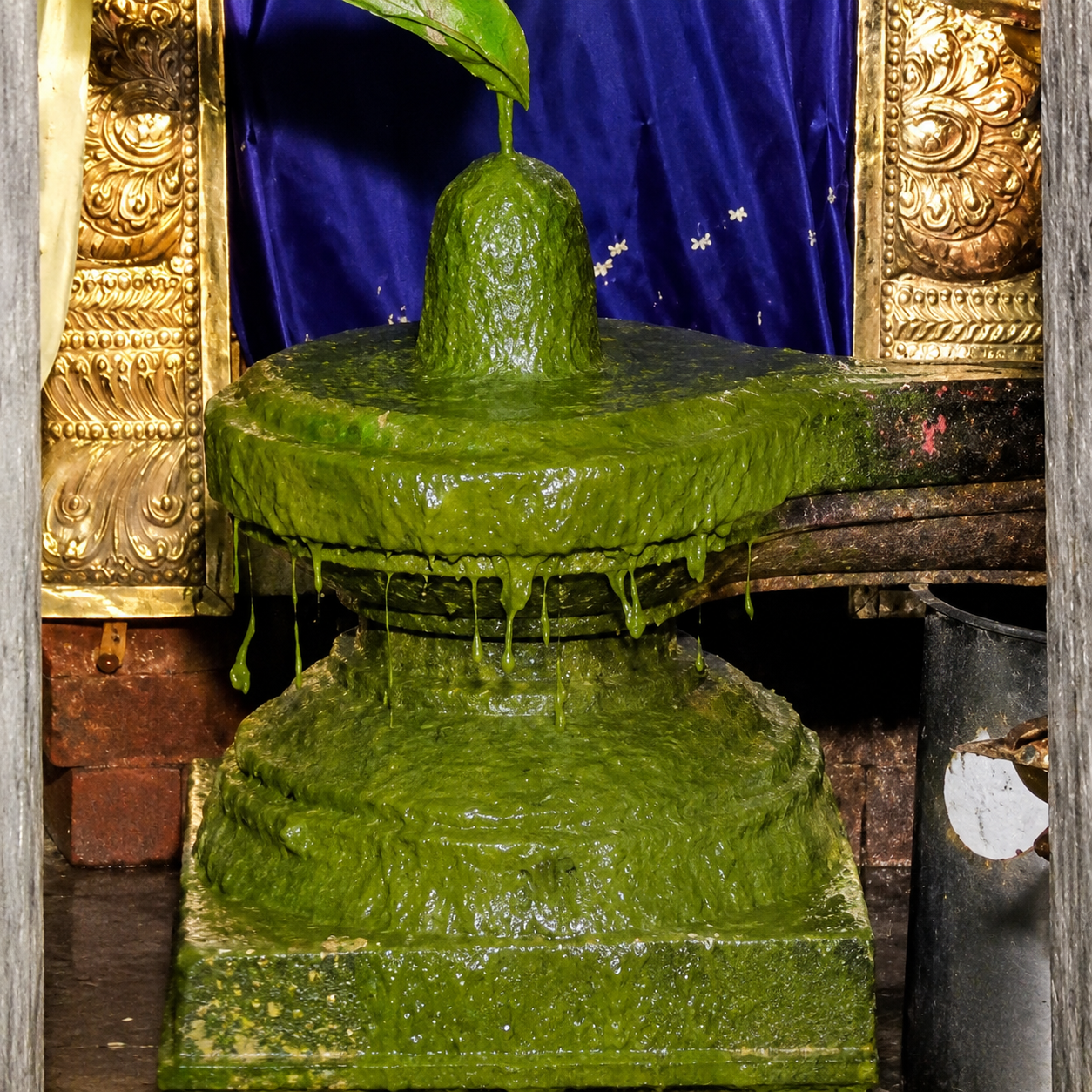 Sacred Shiva lingam abhishekam